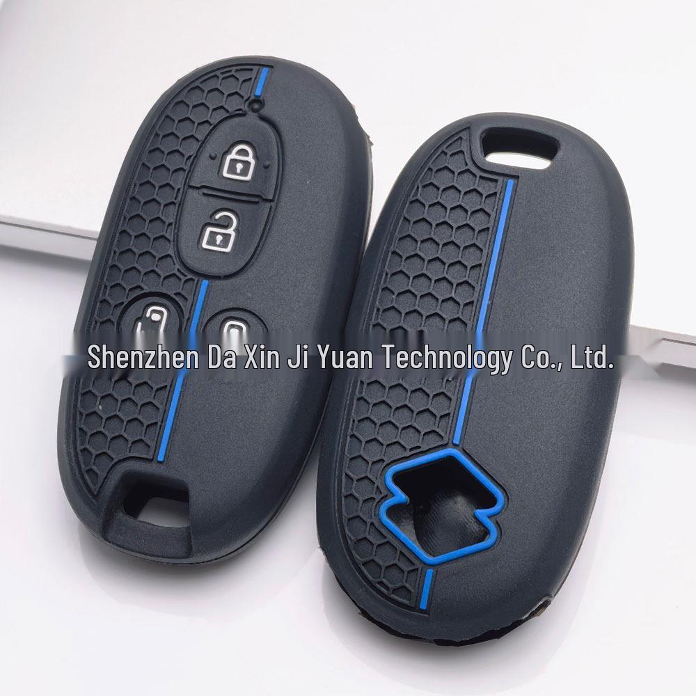 Four-Button Silicone Car Key Cover for Suzuki Celerio, Jimny, Swift, Vitara - Full Coverage, Anti-Drop.