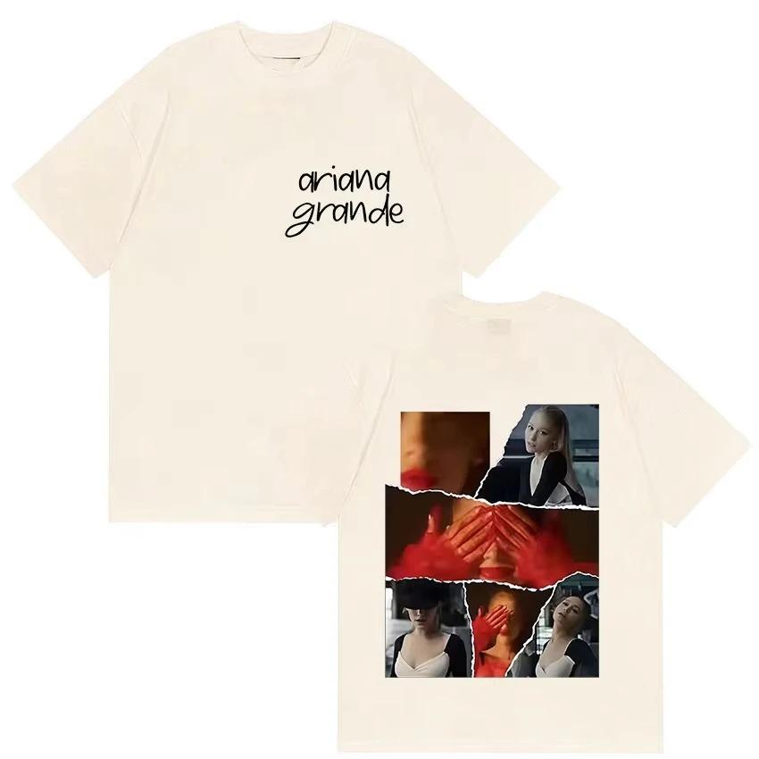 Ariana Grande Tour Album 2026 Graphic T Shirt Men Women Hip Hop T-shirt Casual High Quality Cotton Shirt Streetwear