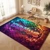 Abstract Geometric Theme Crystal Velvet Floor Rug Personalized Custom Name Text Warm Carpet Home Decoration