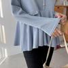 New ArrivalS Open Run Neru Women S blouSe Square Neck Long Sleeve T ShirT Flare