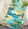 Tropical Palm Beach Sunset Towel Patterned Sunscreen And Windproof Suitable For Swimming Pool Camping Travel