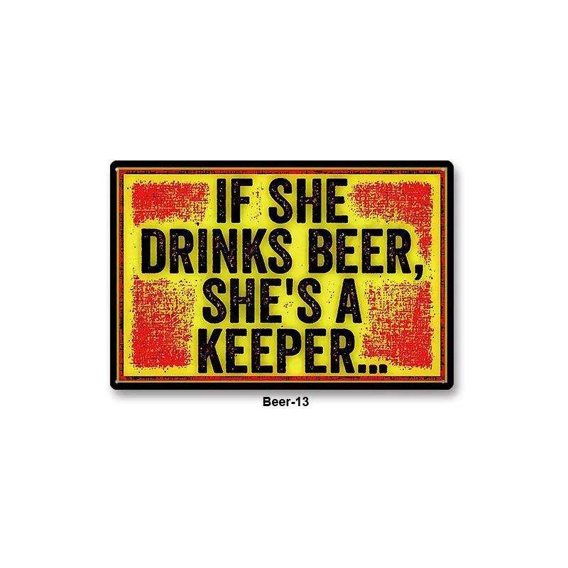 Metal Sign Bar Pub BBQ Shop Wall Painting Tin Sign Decor Beer Wine Alcohol Poster Vintage Tinplate Plaque Shabby Art Decoration