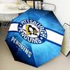 Pittsburgh Penguins Hockey Team Umbrella Folding Umbrella, Automatic Umbrella 8-Frame for Travel, Camping Use Gift for Halloween Christmas