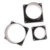 ABS Black Flange Connector 75/100/120/150mm Dia Square Bottom Air Inlet and Outlet Ducting Connection Flange Pipe Fittings