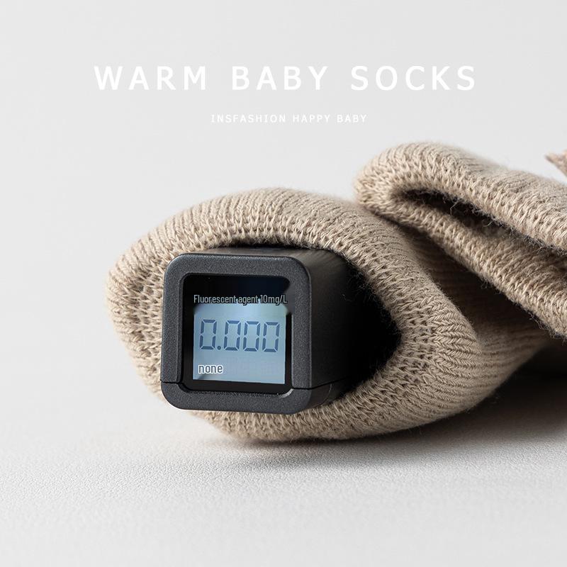 Newborn Infant Combed Cotton Flannel-Lined Mid-Calf Socks (0-3 Years) - Spring/Fall/Winter