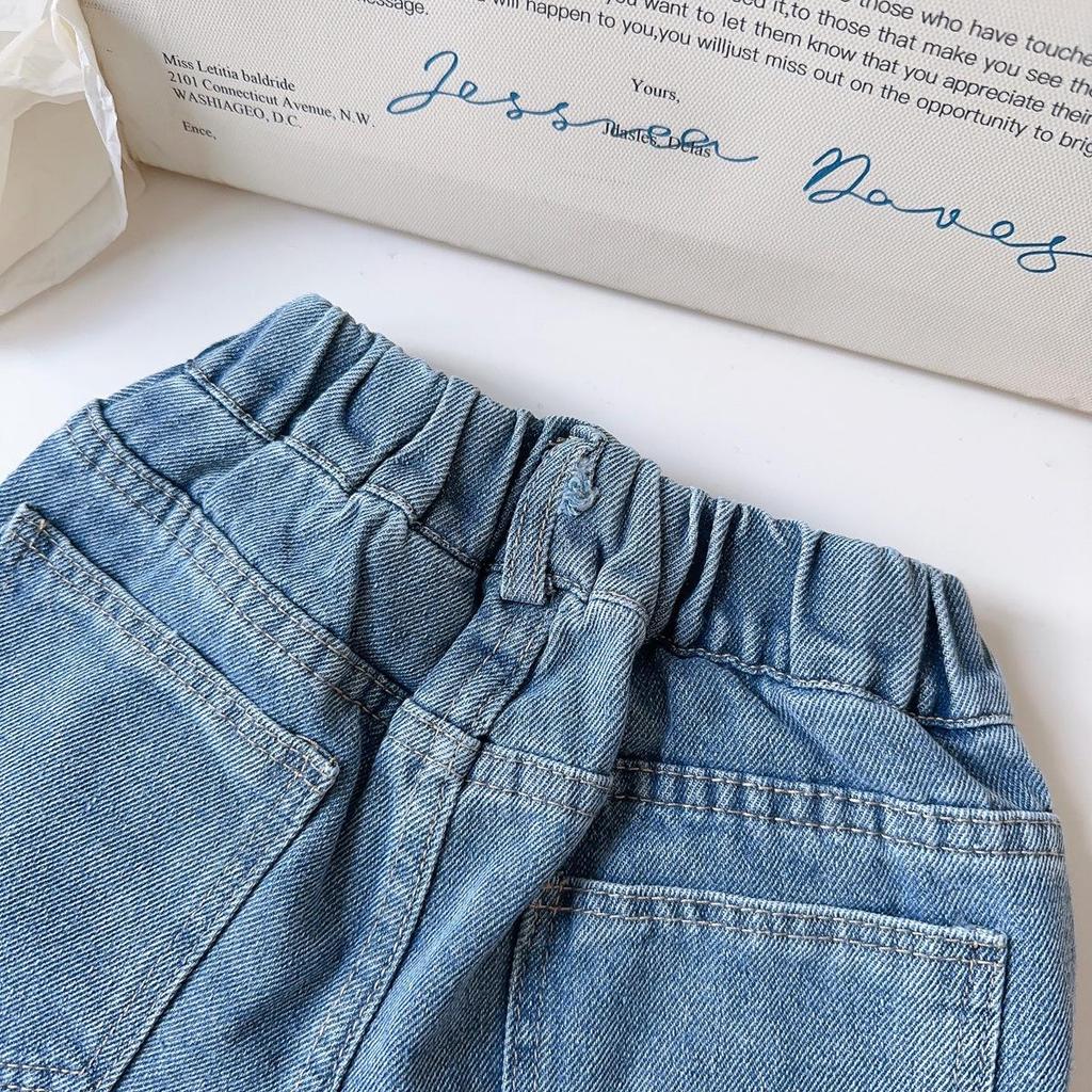 Korean Style Girls' Fashion Print Jeans - Spring/Autumn Edition, Casual & Versatile