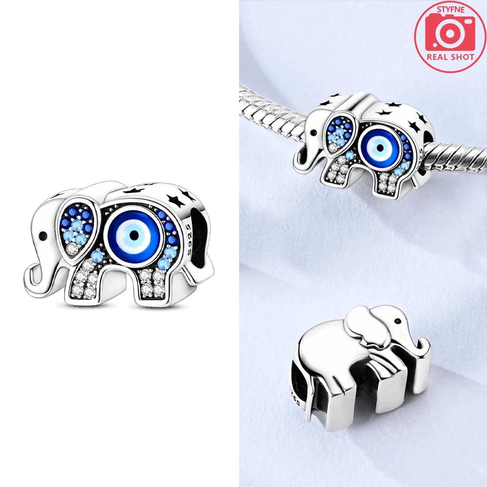 Original Charm Copper Penguin Blue Zircon Rabbit Koala Animals Beads Fit Bracelet Accessory Gift Jewelry Diy Women