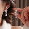 Star Shape Silver Plated Zircon Pearl Earrings For Women Fashion Jewelry