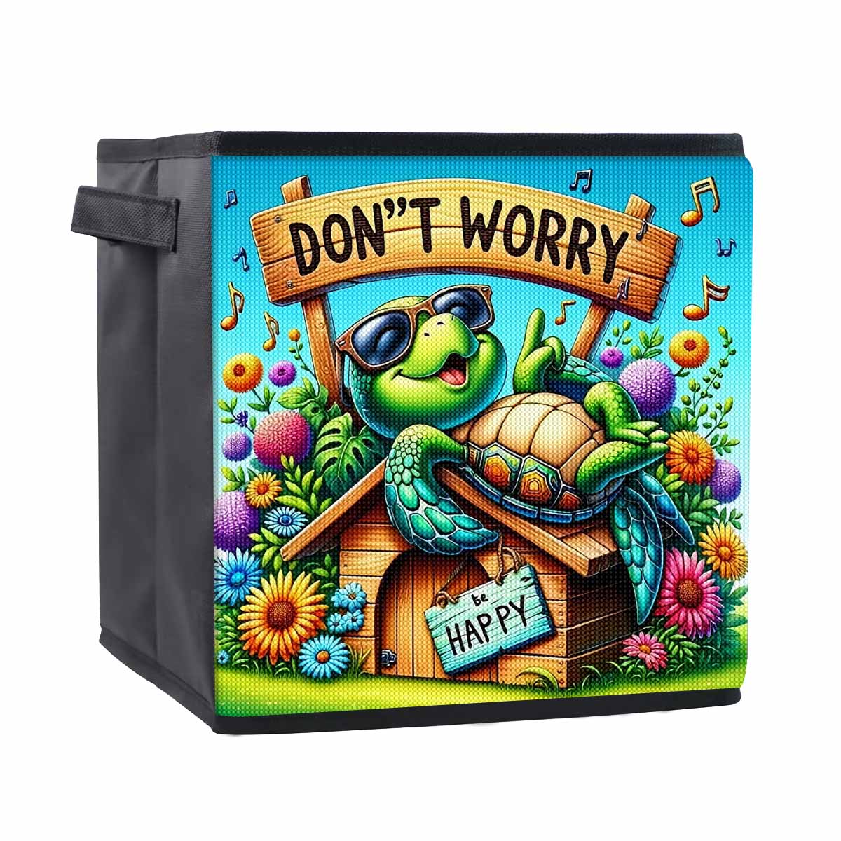

The Home of Sea Turtles 5D Diamond Painting Storage Basket Full Round Drill Mosaic Diamond Embroidery Cross Stitch Kits Home Decor Home Decor 25cmx25cm