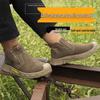 Stylish Men's Breathable Safety Work Shoes - Anti-Smash, Anti-Puncture, Lightweight, Durable, Mid-Top Cowhide Casual Footwear for All Seasons