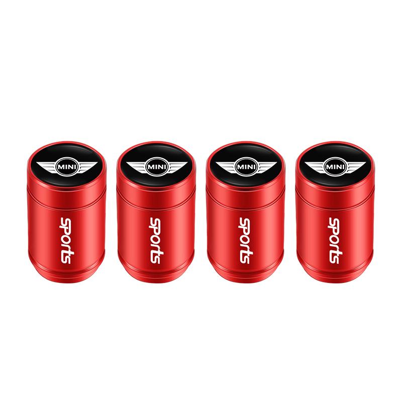 4Pcs Car Tire Valve Cover Aluminum Alloy Car Wheel Tire Valve Caps For MINI One Cooper R56 JCW Countryman Clubman Cabrio Paceman
