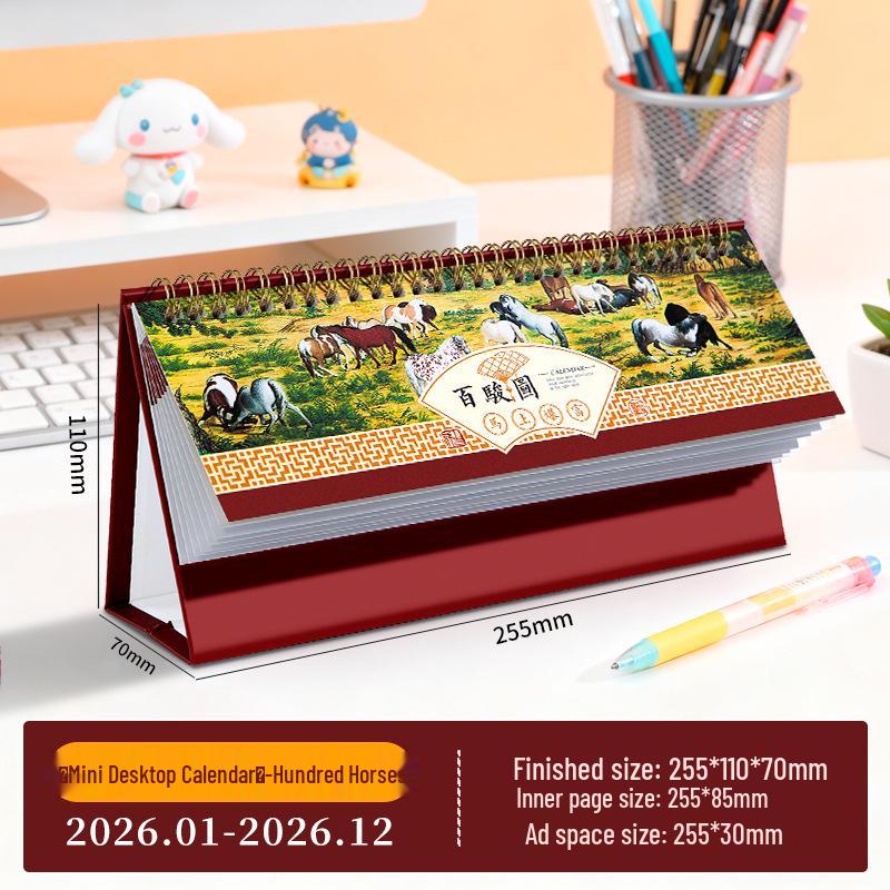 2026 Mini-Tischkalender: Anpassbares Desktop-Ornament & Monatsplaner