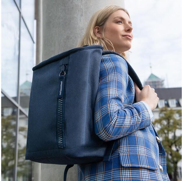 Рюкзак Reisenthel overnighter M herringbone dark blue (EG4113)