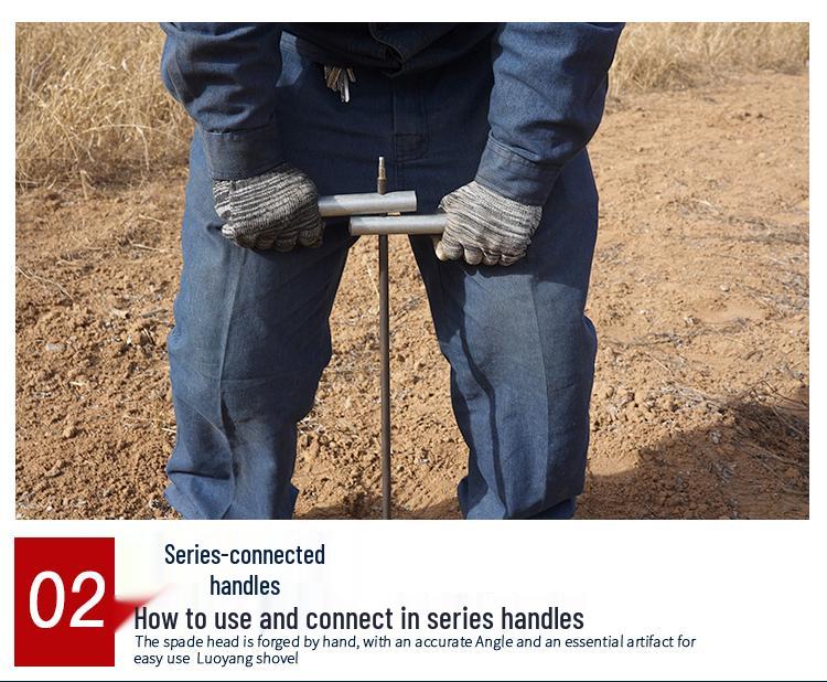 Luoyang Shovel Set: Archaeological and Fertilizing Probe with Manganese Steel Rod and Counterweight Accessories.