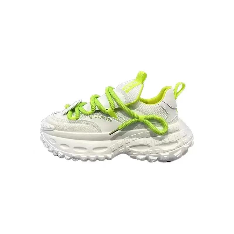 New Classic Men's Shoes 2024 Autumn Casual Sports Shoes Height Raising Breathable Thick Bottom Mesh White Shoes sneakers men