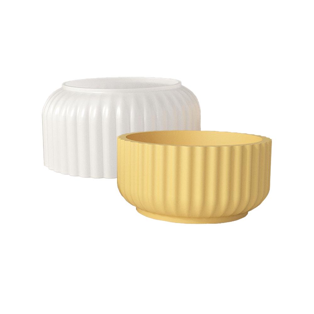 Striped Epoxy Storage Jar Silicone Mold for DIY Plaster Ornaments & Jewelry Box