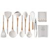 11-Piece Silicone Kitchen Utensil Set with Solid Wood Handles