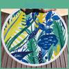 Premium Quality Large Round Beach Towel And Picnic Blanket With Timeless Flower Design