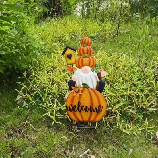

Yousheng Halloween Garden Stake Halloween Decor Pumpkin Ghost Witch Dwarf Garden Stake Weatherproof Metal Stake for Garden Patio Lawn