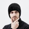 Winter Thick Neck Cap Two-Piece Set Men's Outdoor Cold-Proof Cycling Ear Protection Knitted Hat