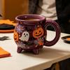 Cauldron Mug Halloween Ceramic Cup Witch Pumpkin Ghost Print Microwave Dishwasher Safe Water Tea Coffee Drinkware Fantasy Gift
