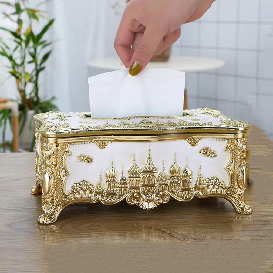 1PC European Style Tissue Box, Home Kitchen, Living Room, Bedroom, Restaurant, Bar, Hotel Napkin Extraction Box, Plastic Box