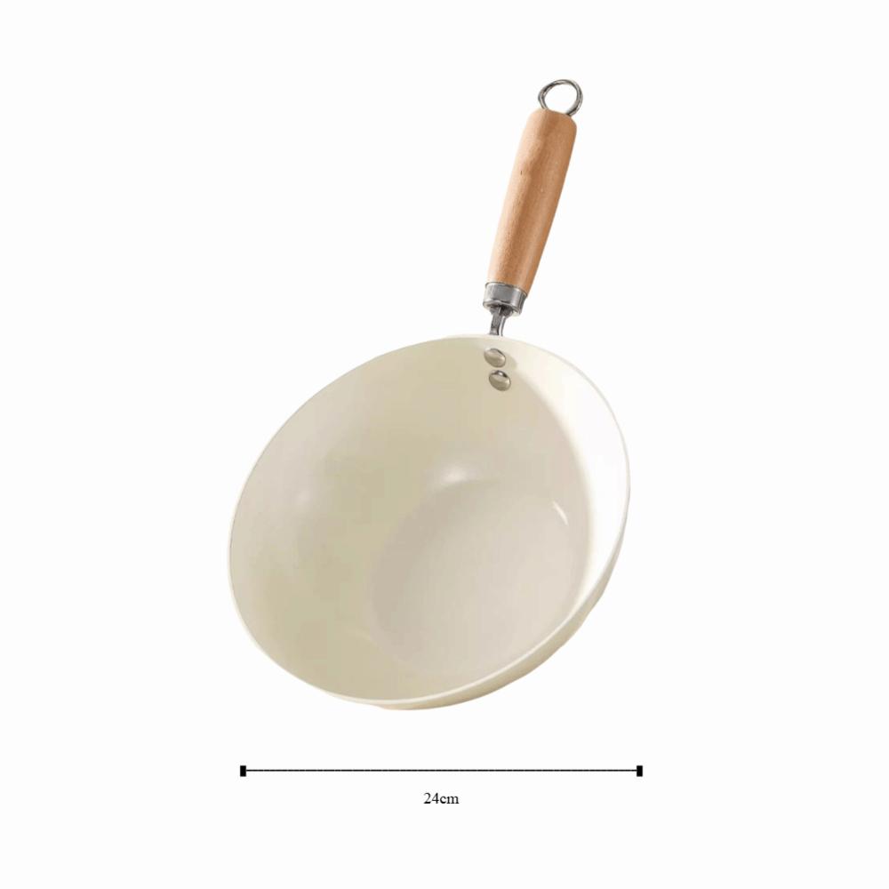 Non Stick Saucepan Sauce Pot 20/24cm Ceramic Cooking Pot White Frying Pan Wok Gas Induction Cooker 24cm No Lid