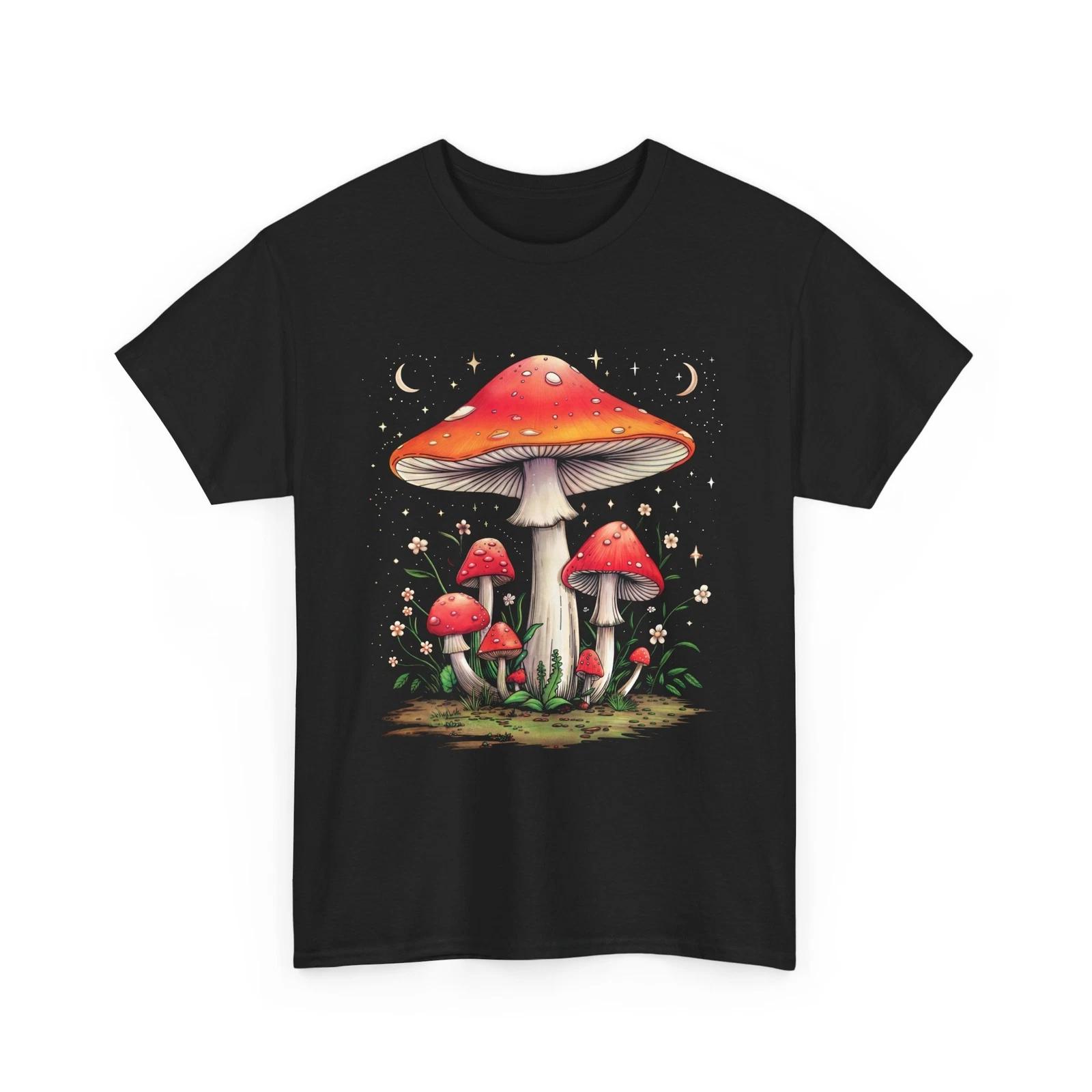 Retro Boho Hippie Mushrooms Natural T-Shirt | Be The Light Hippie Shirt 3XL