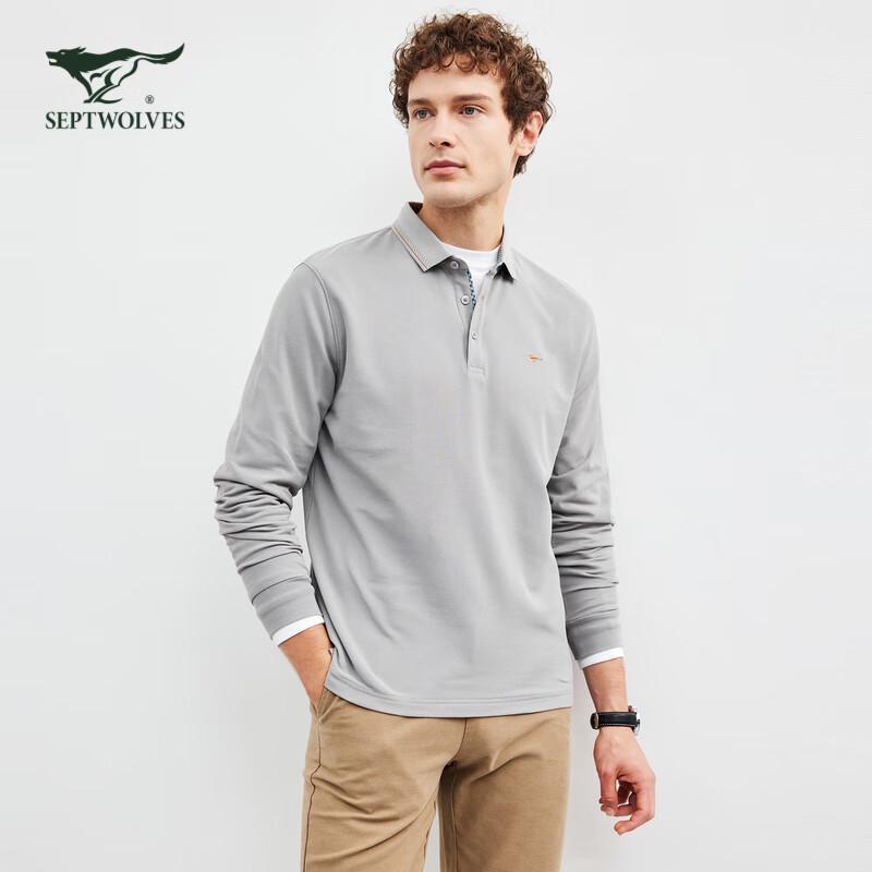 Septwolves Men's Long-Sleeve Commuter Polo T-Shirt