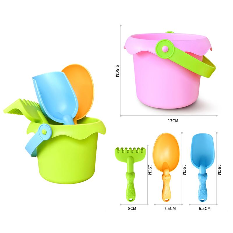 Non-Toxic Children'S Beach Toy Set Baby Playing In Water And Sand Shovel Beach Bucket Sand Digging Tool Plastic Bucket Watering Toy Sets