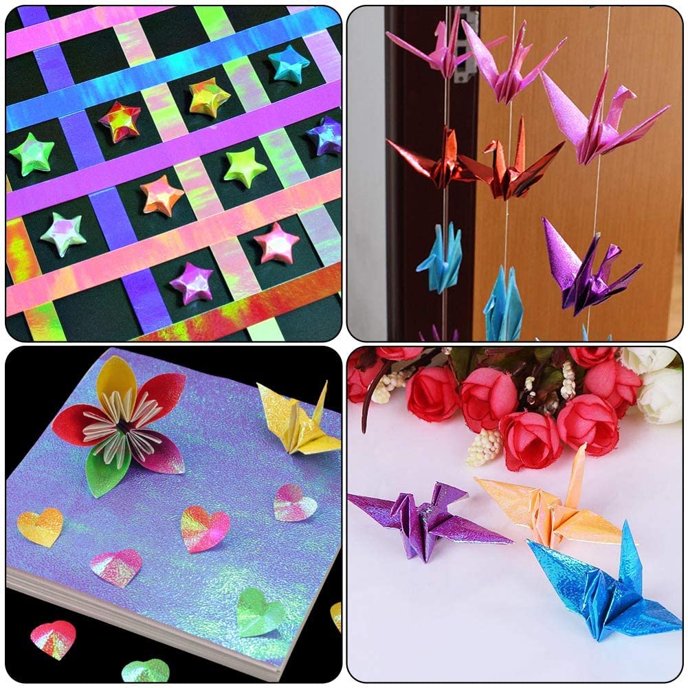 LOORIPRO Sparkly Origami 20cm 10 50 Pearl Aurora Thousand Gift Birthday Party Craft Craft Paper Paper, Square, Colors, Sheets, Origami, Colors,