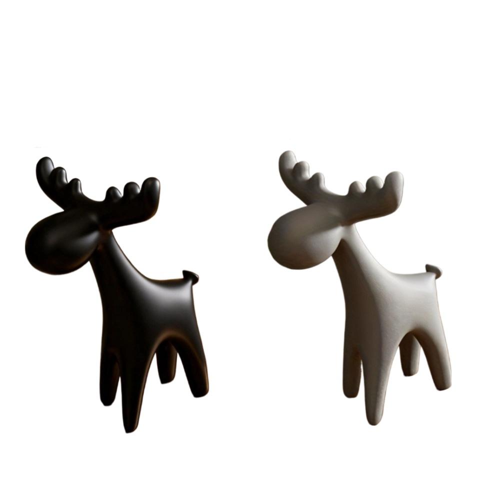 3D Printed European Style Deer Ornament Creative Home Craft Decoration For TV Cabinet Desktop Figurine Room Decor Gift