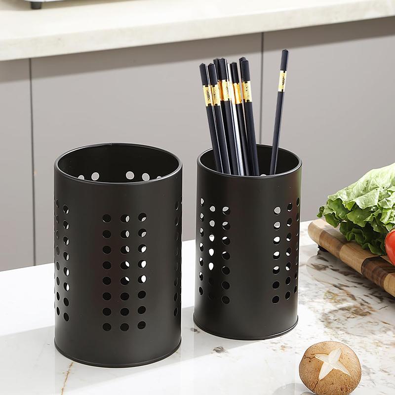 2Pcs Stainless Steel Cutlery Holder Kitchen Utensil Organizer Cooking Utensil Holder Countertop Organizer Cutlery Storage Rack