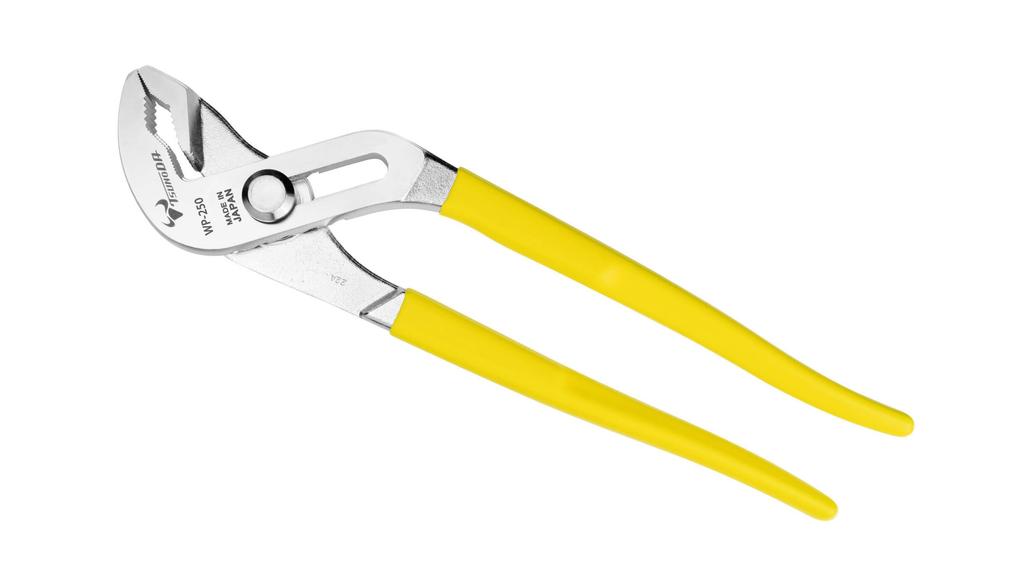 Tsunoda TTC Water Pump Pliers with Fits Groove, 5-Level Adjustment, 6-46mm Pipes, 250mm, WP-250