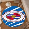 1PC Football Reading Crest Round Rug for Livingroom,Bedroom, Palyroom, Chair Rug, Area rug, Circle Carpet, Large Size Fan Christmas gift