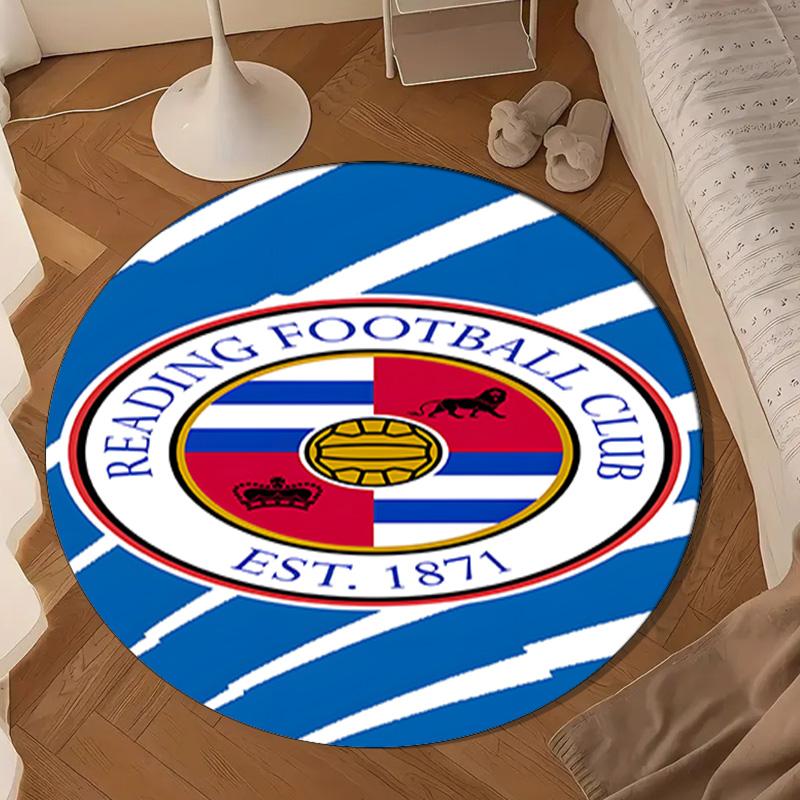 Football Reading Crest Round mat Home Decor, Chair rug For livingroom,Bedroom, doormat home decor Birthday Gift Christmas Gifts