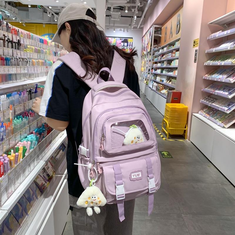 New fashion primary and junior high school student schoolbag women's simple large-capacity backpack computer backpack tide