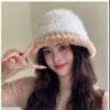Fisherman Hat Women's Autumn and Winter Thickened Sweet Dopamine Color Matching Casual Face Showing Small Bucket Hat Versatile
