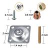 Furniture Leg Mounting Plates Thick Iron Brackets Connector Kit for Strengthening Tables Beds or Cabinets in DIY Projects