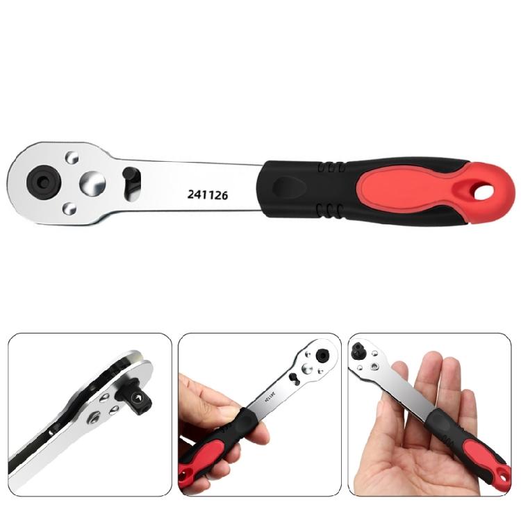 Auto Repair Tool Quick Ratchet Wrench 1/4 Small Flying Screwdriver Head Connecting Rod 6.35mm Quick Easy Socket Wrench