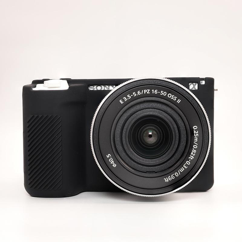 Защитный чехол для камеры Sony ZVE-10M2, Силиконовый защитный чехол для ZVE-10M2, Сумка с мягким корпусом чёрный
