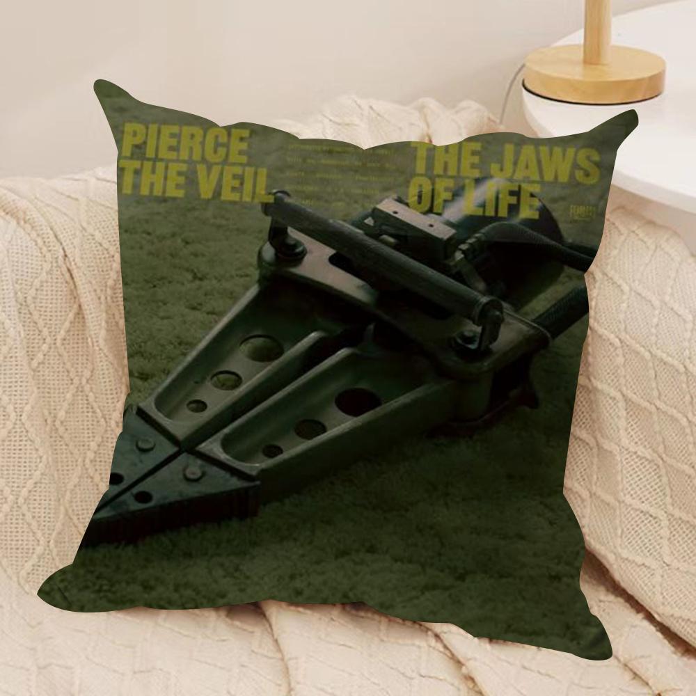 Pierce The Veil Cushion Cover Silky Short Plush Double-Sided Printed Pillow Case for Sofa All Seasons Home Decor Gift