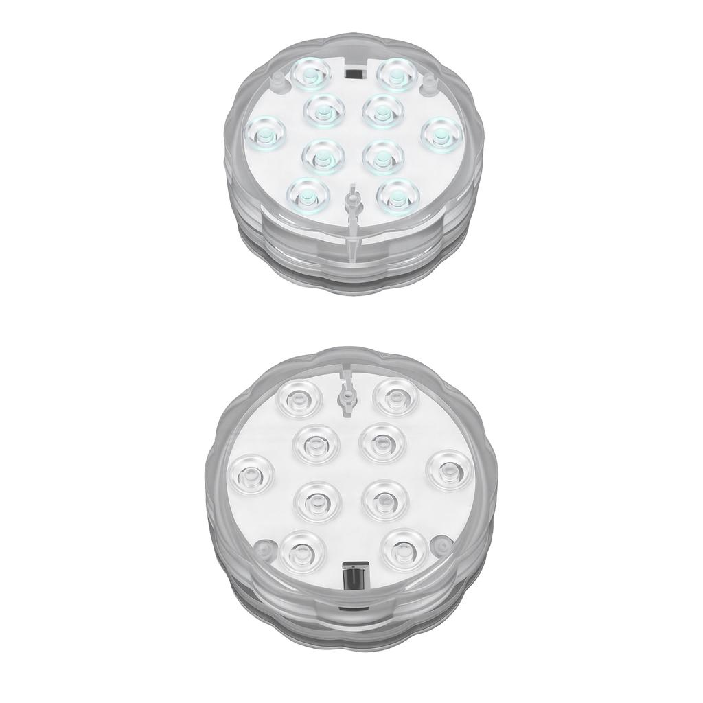 2PCS LED Pool Lights with Remote Control Suction Cup Colorful Submersible Light for Aquarium Fish Tank Vase Base