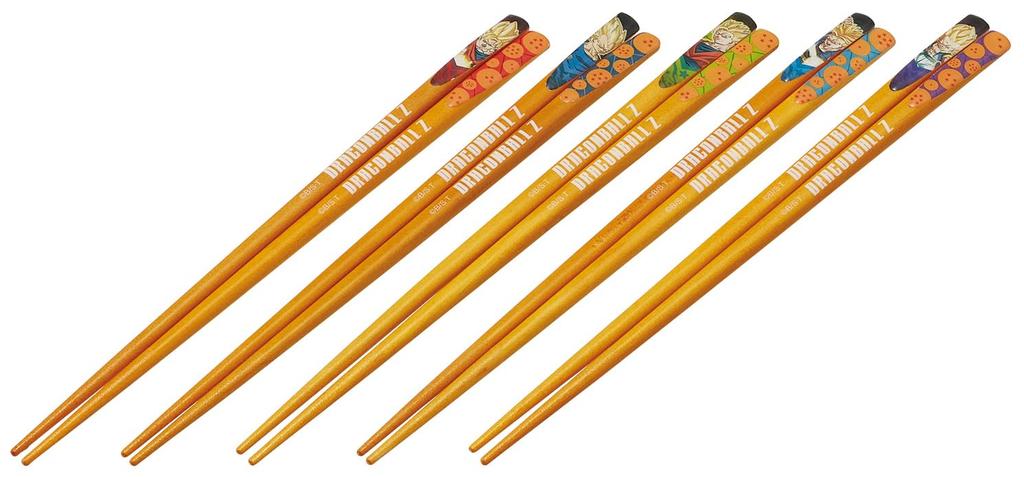 Skater Tensuge Set of 5 Dragon Ball Chopsticks, 21cm, Boxed, Gift, Souvenir, (10 Pairs), Z, Boys, ANNTS4BOX-A