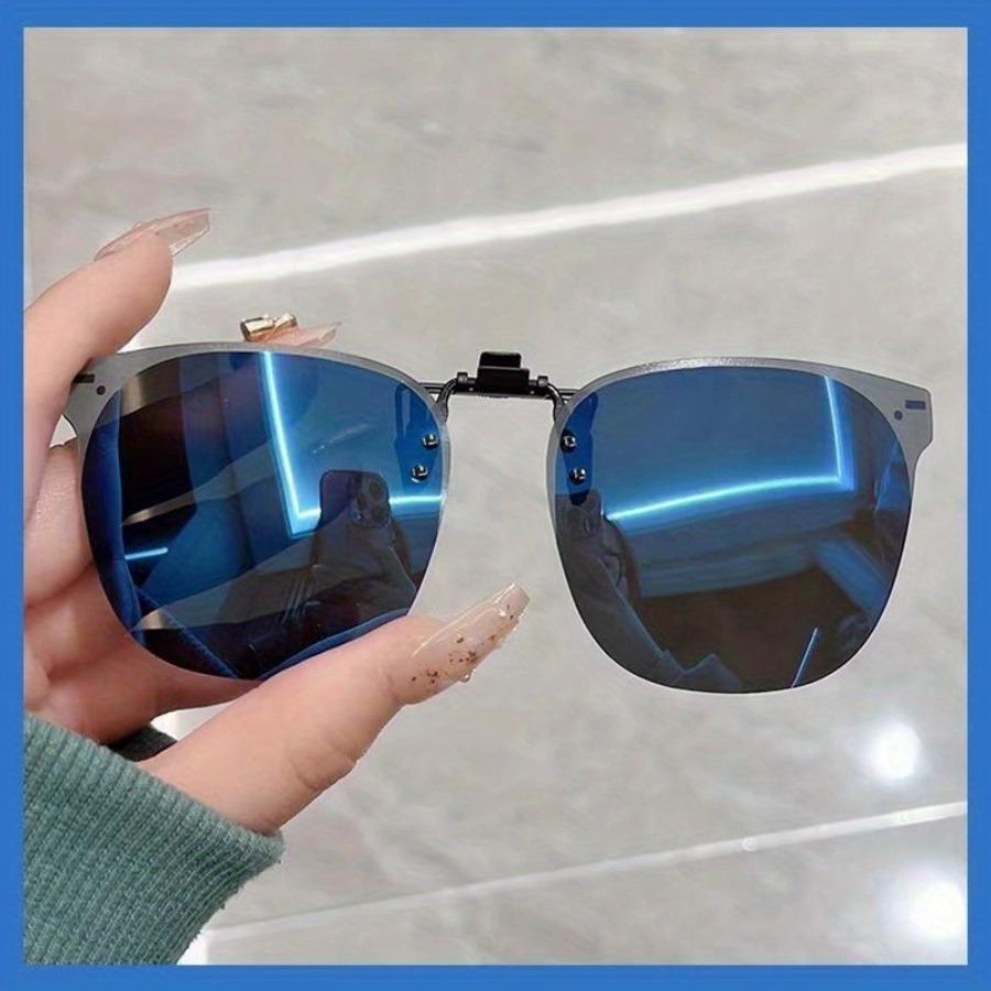 Polarized Unisex Clip on Flip up Sunglasses over Prescription and Reading Glasses Frames
