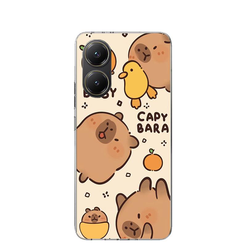 Funny Capybara Cartoon Animal Phone Case For Xiaomi Poco X3 X5 X6 X7 X4 Nfc F7 Ultra F6 F5 Pro F4 Gt F3 M6 M5S M4 M3 Art Cover C