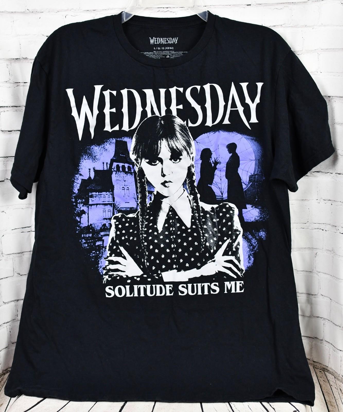 Wednesday Addams  Solitude Suits Me  - T-Shirt - Size L M