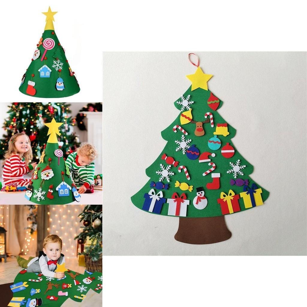 Bunte Kinder DIY Filz Weihnachtsbaumschmuck Perfekt für festliche Heimdekorationen