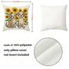 Cute Dog Sunflower Print Square Pillow Covers Pattern Cushion Cover Suitable For Sofa Bedroom Car Pillow Cover