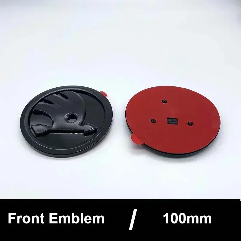 CHC1 2026 Hot For SKODA 100mm Front Emblem for SKODA Superb Fabia Octavia Citigo Kodiaq Karoq Kamiq Yeti Rapid Scala Vision Car Rear